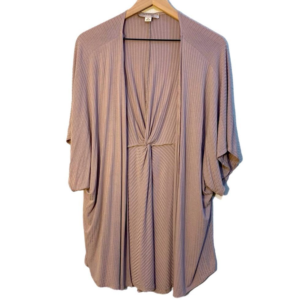 Misia Open Front Cardigan Women’s Tan 2X